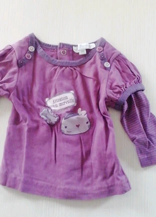 Tee-shirt violet fille 3 mois , marke: Petit Kimbaloo, zustand: Sehr gut, größe: 1-3 Monate / 56, 2,00 €, 2,80 € inklusive Vinted-Käuferschutz