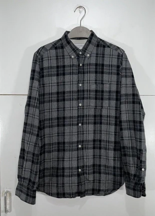 Officine Generale Shirt Antime Brushed Check Grey Black Long Sleeve Size Small, brand: Officine Generale, condition: Very good, size: S, £45.00, £47.95 includes Buyer Protection
