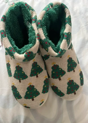 Christmas tree print slippers, brand: Dunnes Stores, condition: New with tags, size: 37, €9.00, €10.15 includes Buyer Protection