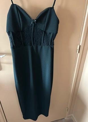 Robe longue noir à dentelle, marca: Femme, estado: Novo sem etiquetas, tamanho: M / 38 / 10, €8.00, €9.10 inclui Proteção do Comprador