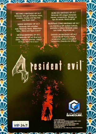 Carte VIP Resident Evil 4 Nintendo Gamecube version PAL, estado: Muy bueno, 4,95 €, 5,90 € Protección al comprador incluida