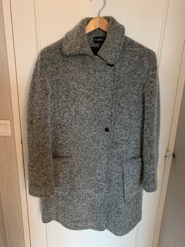 caroll manteau gris