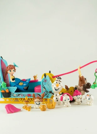 Frozen mini speelset Anna en vrienden met arrenslee, merk: Disney, staat: Heel goed, maat: Universeel, € 8,00, € 9,10 inclusief Kopersbescherming Pro