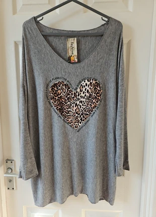 Ladies plus size grey knitted top size 16-18, brand: Made In Italy, condition: New with tags, size: XXL / 16, £8.50, £9.63 includes Buyer Protection