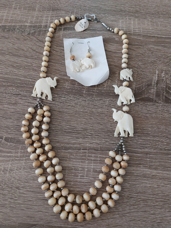 Vintage Boho Chic Necklace with Matching Earrings 4