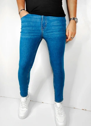 Jean skinny bleu à rayures H&M T.34, marque: H&M, état: Très bon état, taille: XS, 12,00 €, 13,30 € Protection acheteurs (Pro) incluse