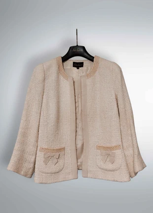 Giacca bouclé crema Luisa Spagnoli 40 – blazer elegante con perle Made in Italy, marke: Luisa Spagnoli, zustand: Gut, größe: L / 40 / 12, 29,99 €, 32,19 € inklusive Vinted-Käuferschutz
