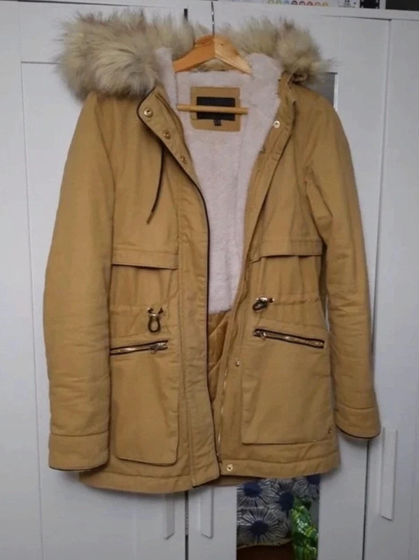 Manteau camel fausse fourure Vinted