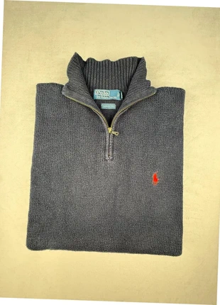 polo ralph lauren pull bleu col zippé coton maille épaisse logo rouge homme taille L élégant “717”, brand: Ralph Lauren, condition: Very good, size: L, €29.00, €31.15 includes Buyer Protection Pro