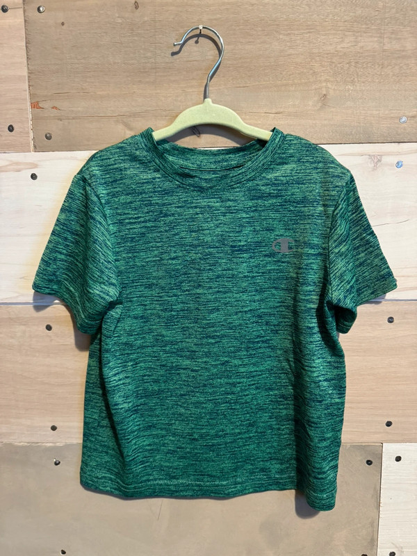 4T Champion Green with Navy Heathered T-Shirt 1