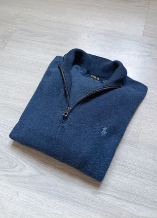 Pull half zip camionneur quart zip Ralph Lauren taille M très bon état bleu marine, brand: Ralph Lauren, condizioni: Ottime, taglia: M, €55.00, €58.45 include la Protezione acquisti