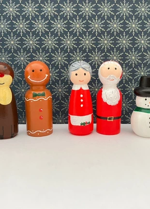 Peg Dolls thema Kerst, brand: Handgemaakt, condizioni: Nuovo senza cartellino, taglia: Taglia unica, €17.00, €18.55 include la Protezione acquisti