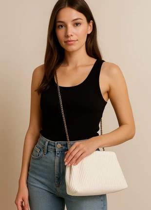 Borsa bianca estiva morbida - weiße Umhängetasche - sac à bandoulière blanc, brand: Primark, condizioni: Ottime, €4.00, €4.90 include la Protezione acquisti