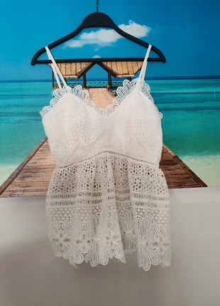 Top Crochet de Encaje y vuelo., marque: Vintage Dressing, état: Très bon état, taille: S / 36 / 8, 4,00 €, 4,90 € Protection acheteurs incluse