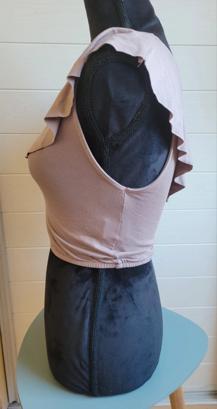 Top volanté Taupe 36 - photo numéro 4