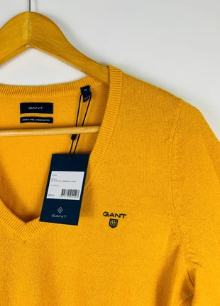 Pull/sweat col V Gant femme taille M jaune 100% laine neuf, marca: GANT, estado: Novo com etiquetas, tamanho: M / 38 / 10, €34.00, €36.40 inclui Proteção do Comprador