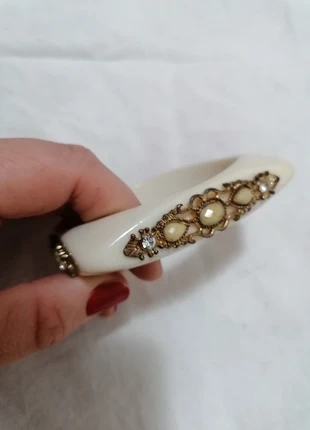 Bracciale bianco con decori, estado: Bueno, 2,00 €, 2,80 € Protección al comprador incluida