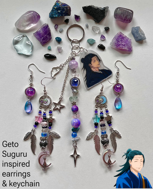 Geto Suguru earring & keychain set
