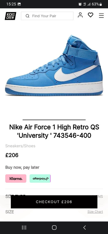 Buy Air Force 1 High Retro QS 'University Blue' - 743546 400