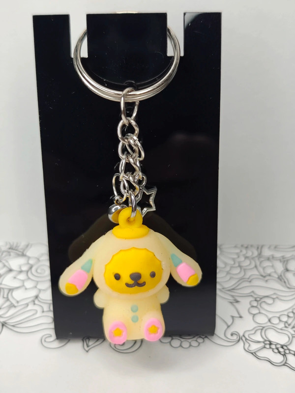 Kawaii Dog Star Charm Keychain