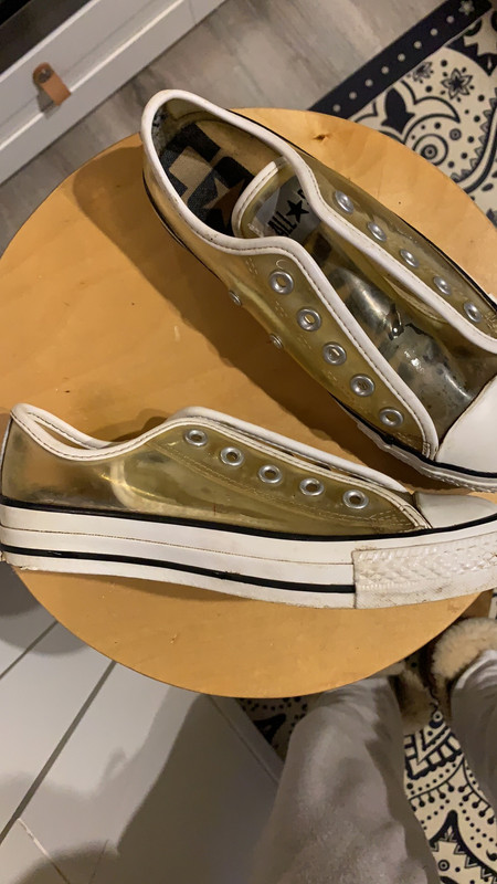 Clear plastic converse sales
