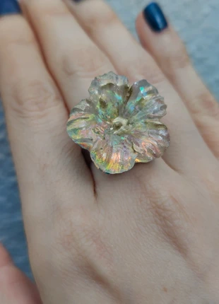Anillo flor holografica, marque: Fairy, état: Neuf sans étiquette, taille: Ajustable, 6,00 €, 7,00 € Protection acheteurs incluse