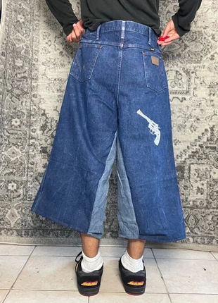 Jort baggy large brodé blanc gangster handmade streetwear hip-hop y2k skater taille 38US, merk: JNCO, staat: Heel goed, maat: W38 | FR 48, € 40,00, € 42,70 inclusief Kopersbescherming Pro