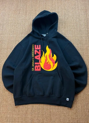 Russell Athletic hoodie noir capuche Blaze flame print vintage USA 2000s L homme #0294, marke: Russell Athletic, zustand: Sehr gut, größe: L, 34,30 €, 36,72 € beinhaltet Vinted-Käuferschutz Pro