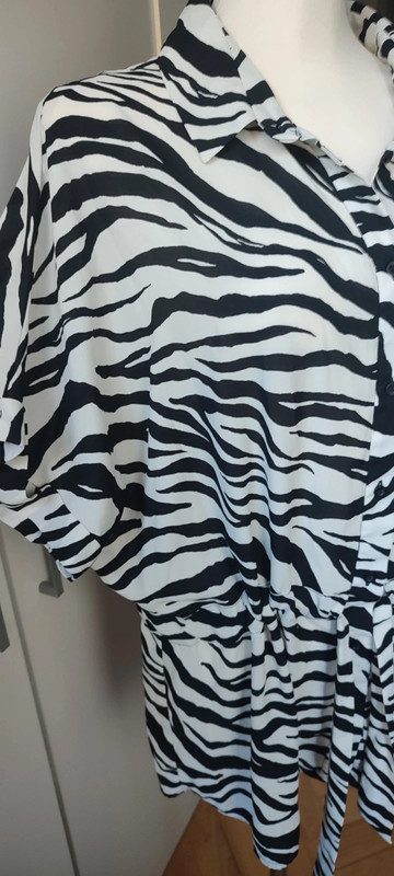 Bluzka narzutka zebra kimono sukienka koszula tunika 5