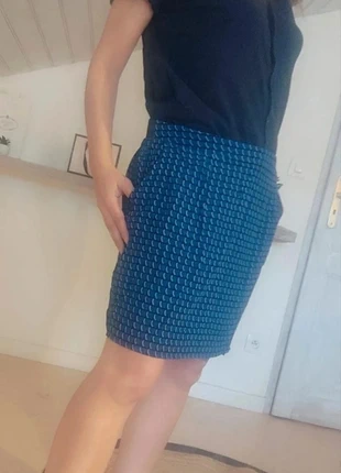 Jupe imprimée bleu sud express, merk: SUD Express, staat: Heel goed, maat: XL / 42 / 14, € 10,00, € 11,20 inclusief Kopersbescherming Pro