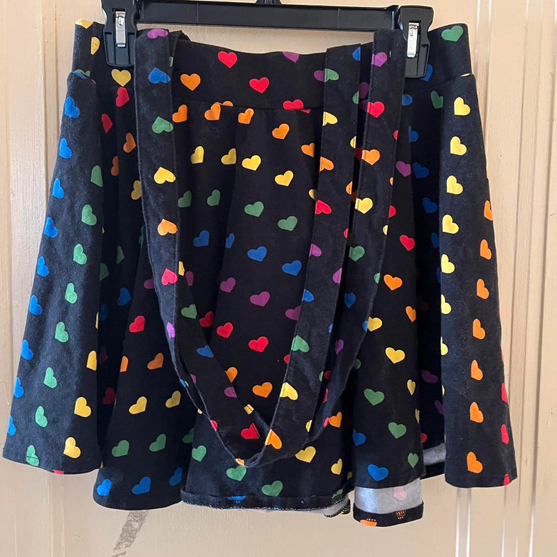 rainbow heart skirt with suspenders 2