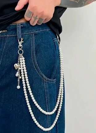 Chaîne de Jean 2 chaîne et perles, marque: CHROME, état: Très bon état, 11,50 €, 12,78 € Protection acheteurs incluse