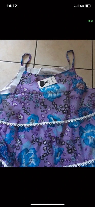 superbe robe évasé lilas/bleu taille 46 neuve XXXL / 46 / 18 • Neuf avec étiquette - photo numéro 5