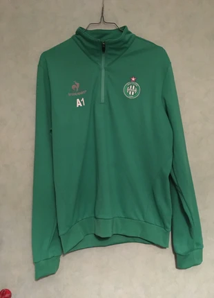 Haut de survêtement pull sweat du centre de formation de Saint-Étienne, marque: Le Coq Sportif, état: Bon état, taille: S, 30,00 €, 32,20 € Protection acheteurs incluse