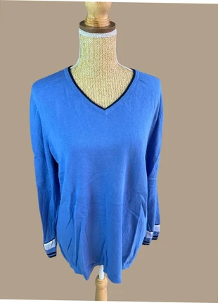 Pull Col en V Tommy Hilfiger Bleu Femme - Taille XL, marke: Tommy Hilfiger, zustand: Sehr gut, größe: XL / 42 / 14, 15,00 €, 16,45 € beinhaltet Vinted-Käuferschutz Pro