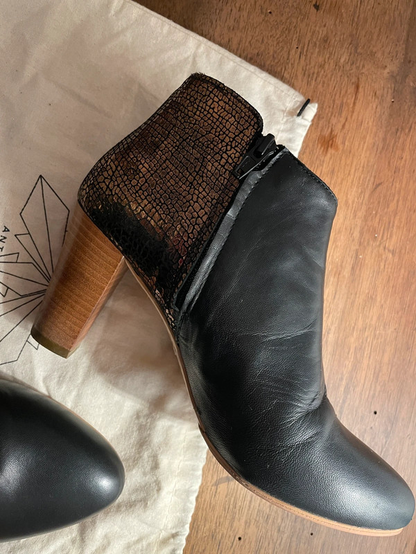 Bottines cuir noir 3