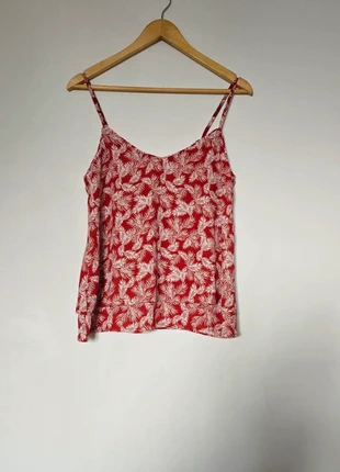 🎀 Débardeur rouge à bretelles fines imprimé feuillage blanc – Neuf 🌿, marque: Parfait, état: Neuf sans étiquette, taille: S / 36 / 8, 10,99 €, 12,24 € Protection acheteurs incluse
