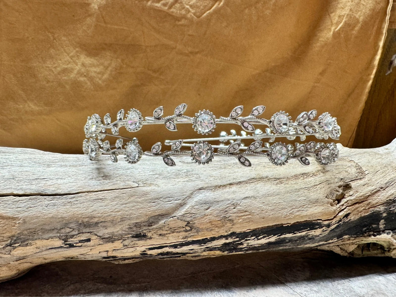 Rhinestone and Flower Bridal headband 2