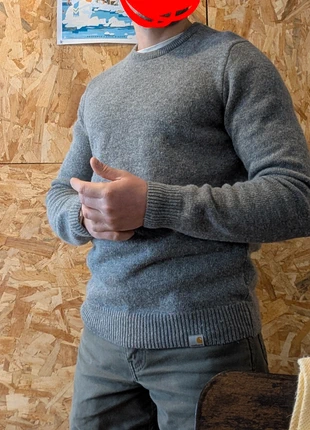 Pull Carhartt Allen sweater laine taille M gris clair comme neuf, marque: Carhartt, état: Très bon état, taille: M, 62,00 €, 65,80 € Protection acheteurs incluse