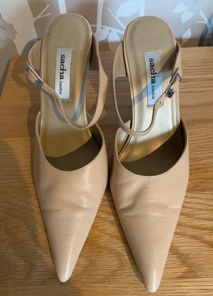 Elegant Nude Pointed-Toe Slingback Heels by Sacha London Size 4, brand: Sacha London, condition: Very good, size: 4, £10.00, £11.20 includes Buyer Protection