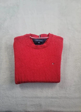 Pull Col Rond Rouge Tommy Hilfiger Taille M Homme Logo Brodé Coton Très Bon État #47, brand: Tommy Hilfiger, condition: Very good, size: M, €14.99, €16.44 includes Buyer Protection Pro