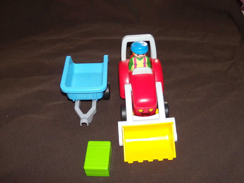 Playmobil 123 - Fermier avec tracteur et remorque
