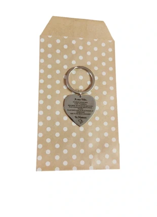 Porte-clés cadeau " À ma fille Je t'aime " avec pochette cadeau, estado: Novo com etiquetas, €5.00, €5.95 inclui Proteção do Comprador Pro