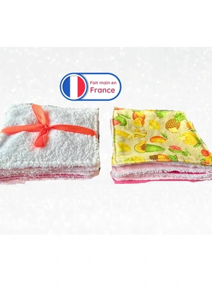 Lot de 10 Lingettes démaquillantes lavables – Éponge bambou – Zéro déchet – Fait main en France, brand: Fait Main, condition: New with tags, €15.00, €16.45 includes Buyer Protection Pro