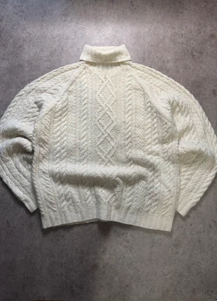 Pull/tricot col roulé style Aran wool câble/torsade kint épais et chaud laine alpaga cachemire, marque: Vintage Dressing, état: Très bon état, taille: L, 54,90 €, 58,35 € Protection acheteurs incluse