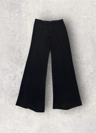 Jean Paul Gaultier Femme (vintage) - Pantalon fluide à pince large/évasé noir taille L, merk: Jean Paul Gaultier, staat: Heel goed, maat: L / 40 / 12, € 90,00, € 95,20 inclusief Kopersbescherming