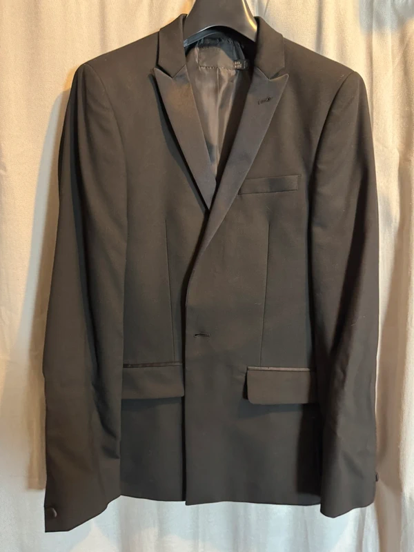 Veste de costume noire asos homme - photo numéro 3