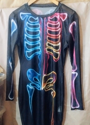 Vestido esqueleto fluorescente semitransparente Talla L (nuevo), marque: sin marca, état: Neuf sans étiquette, taille: L / 40 / 12, 10,00 €, 11,20 € Protection acheteurs incluse