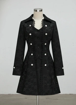 Manteau Noir Gothique en Dentelle – Élégant / Victorien / Chic Romantique / Hiver Mystique, marke: Maison Dareléa, zustand: Sehr gut, größe: M / 38 / 10, 79,90 €, 84,60 € beinhaltet Vinted-Käuferschutz Pro