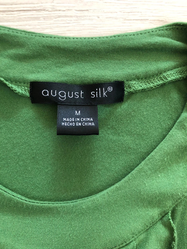 August Silk Green Ruffle front Tank Top Blouse 3